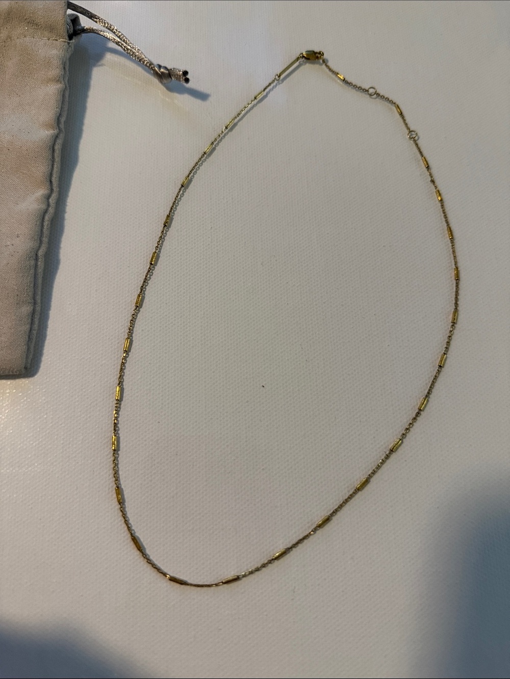 Kendra Scott 18k gold vermeil over sterling silver 925 station chain necklace - Picture 2 of 7